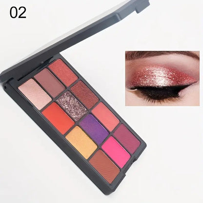 Matte Shimmer Glitter Nude 12 Colors Eyeshadow Palette